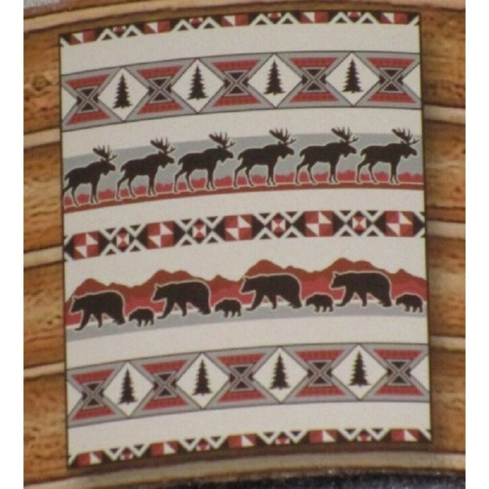 New Southwest Fleece Throw Gift Blanket Reversible Moose Bear Rustic Cabin Decor - Picture 3 of 4